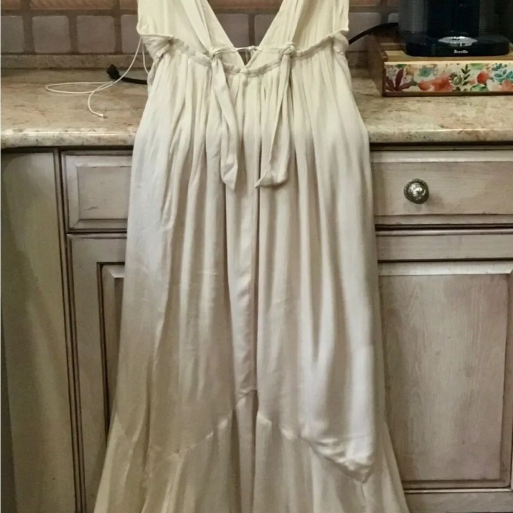 Free People Endless Summer Showstopper Midi Maxi Dress Halter Ivory Tan - Picture 6 of 6